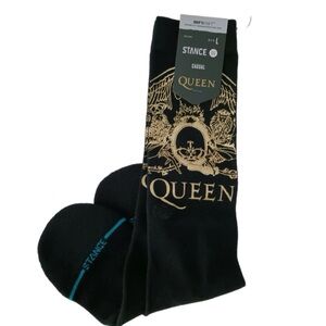 Stance Queen Golden Crew Socks Black Gold Size L InfiKnit